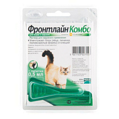 Монопипетка от блох, клещей и власоедов для котов и хорьков Фронтлайн Комбо Boehringer Ingelheim Frontline Combo Cats & Ferrets Монопипетка от блох, клещей и власоедов для котов и хорьков Фронтлайн Комбо Boehringer Ingelheim Frontline Combo Cats & Ferrets