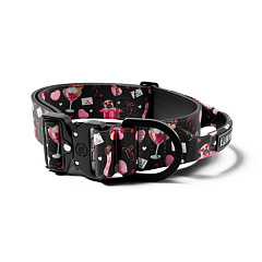 Тактичний широкий нашийник з ручкою та ривковим замком для собак BullyBillows Combat Collar Handle 5 cm Edition Love