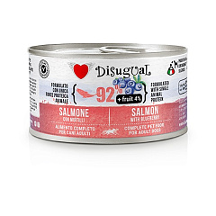 Монопротеїнова беззернова консерва для собак Паштет з Лосося та Чорниці Disugual Dog MonoProtein Fruit 92% Salmon & Blueberry Монопротеїнова беззернова консерва для собак Паштет з Лосося та Чорниці Disugual Dog MonoProtein Fruit 92% Salmon & Blueberry