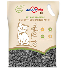 Рослинний комкуючий наповнювач тофу для котів Amoremio Vegetal Litter Tofu
