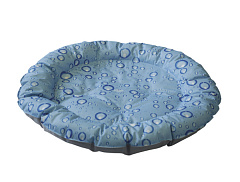 Охолоджуючий лежак-пончик для собак та котів Блакитні краплі Bubble Donut Cooling Bed Nobby