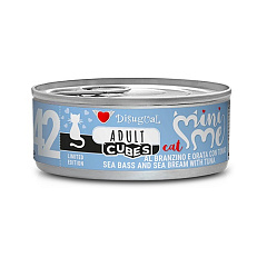 Безглютеновая консерва для котов Сибас с Морским Лещом и Тунцом Disugual Mini Me Cubes Cat 72% Sea Bass, Sea Bream & Tuna Безглютеновая консерва для котов Сибас с Морским Лещом и Тунцом Disugual Mini Me Cubes Cat 72% Sea Bass, Sea Bream & Tuna