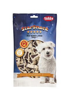 Ласощі для дресирування собак Кісточки з Ягня та Рису Nobby StarSnack Duo Bones Large Lamb & Rice Ласощі для дресирування собак Кісточки з Ягня та Рису Nobby StarSnack Duo Bones Large Lamb & Rice