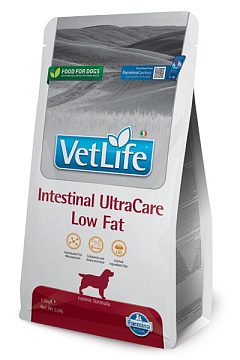 Сухий дієтичний лікувальний корм для собак при порушеннях ШКТ Farmina Vet Life Intestinal UltraCare Low Fat