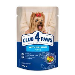 Вологий корм для собак маленьких порід Лосось в соусі Club 4 Paws Premium Small Breeds Adult Salmon in Gravy