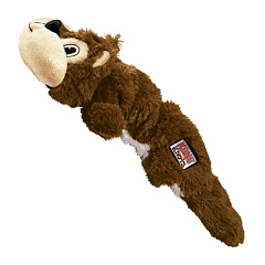 М'яка іграшка для собак Білка з пищалкою та внутрішнім канатом KONG Scrunch Knots Squirrel