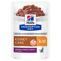 Вологий лікувальний корм з яловичиною для котів із захворюваннями нирок Hill's Prescription Diet k/d Kidney Care Beef