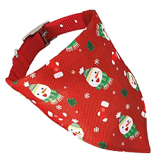 Новогодний ошейник для собак Бандана со Снеговиком Snowman Bandana Collar Xmas Nobby