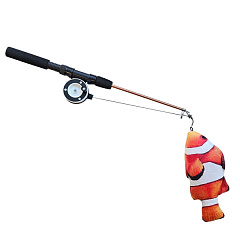Вудочка для котів Спінінг з Плюшевою Рибкою та котячою м'ятою Spinning & Fish Rod Catnip Nobby 